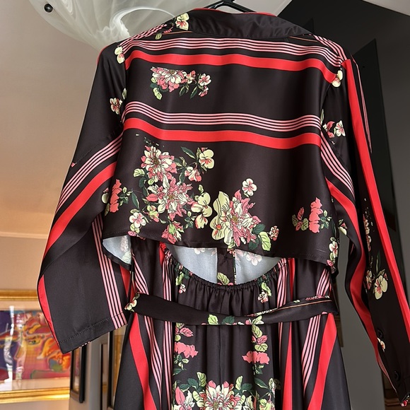 🌺 Pretty Gracia Floral High Lo Dress Sz M - Picture 5 of 10